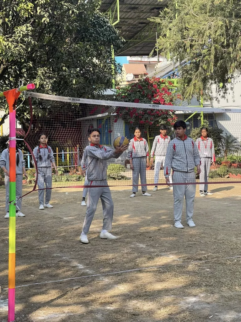 Nalanda House Triumphs in a Thrilling Throw Ball Final Against Sanchi House